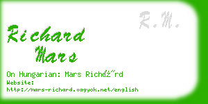 richard mars business card